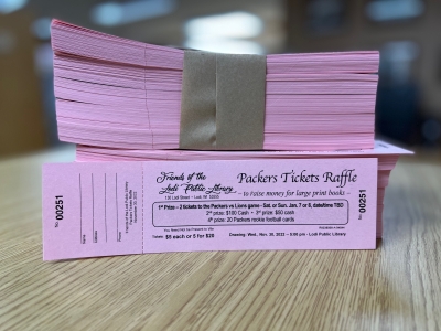 raffle tickets stacked